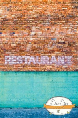 Brick Photo Backdrop - Restaurant Love Backdrops Loran Hygema 