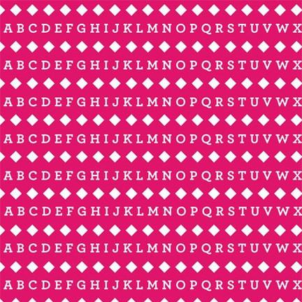 Pattern Photo Backdrop - Alphabet Hot Pink Backdrops Rachael Mosley 