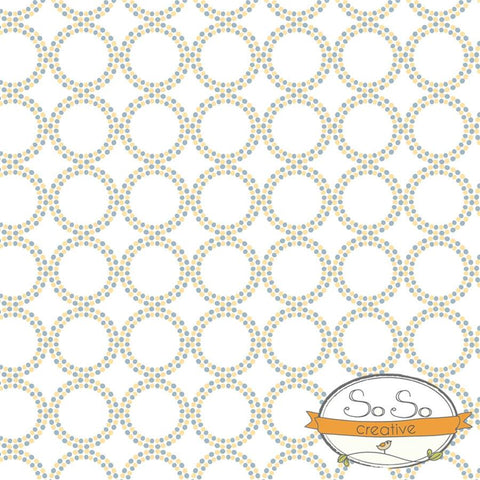 Pattern Photo Backdrop - Dots and Circles Yellow and Gray Backdrops SoSo Creative 