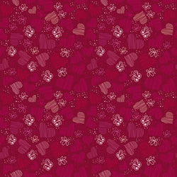 Valentine Photo Backdrop - Butterflies and Hearts on Red Backdrops SoSo Creative 