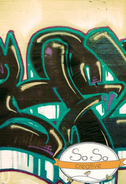 Graffiti Photo Backdrop - Green and Black Backdrops Loran Hygema 
