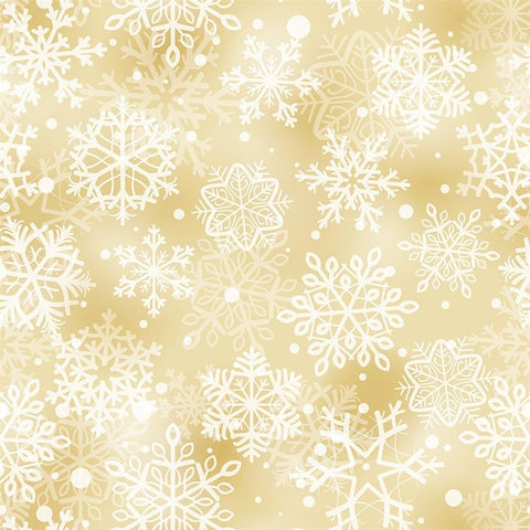 Holiday Photo Backdrop - Gold Snowflakes Backdrops SoSo Creative 