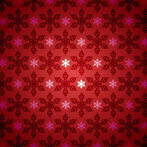 Holiday Photo Backdrop - Red Snowflake Backdrops SoSo Creative 