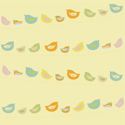 Pattern Photo Backdrop - Birds on a Wire in Yellow Backdrops Rachael Mosley 