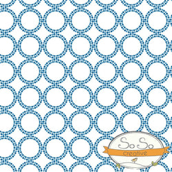 Pattern Photo Backdrop - Dots and Circles Blues Backdrops SoSo Creative 