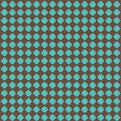 Pattern Photo Backdrop - Quatrefoil in Brown & Turquoise Backdrops SoSo Creative 