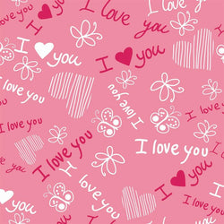 Valentine Photo Backdrop - Love Doodles on Pink Backdrops SoSo Creative 