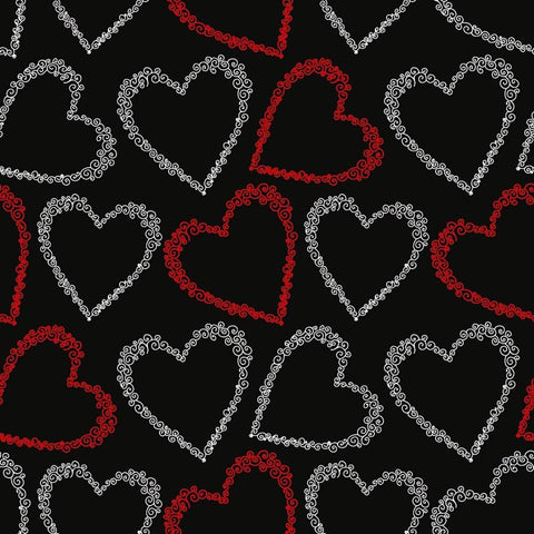 Valentine Photo Backdrop - Red and White Hearts Backdrops SoSo Creative 