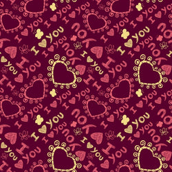 Valentine Photo Backdrop - Sketchy Love Backdrops SoSo Creative 
