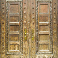 Wood Photo Backdrop - Golden Entry Door Backdrops vendor-unknown 