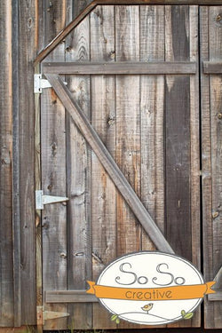 Wood Photo Background - Horse Barn Door Backdrops vendor-unknown 