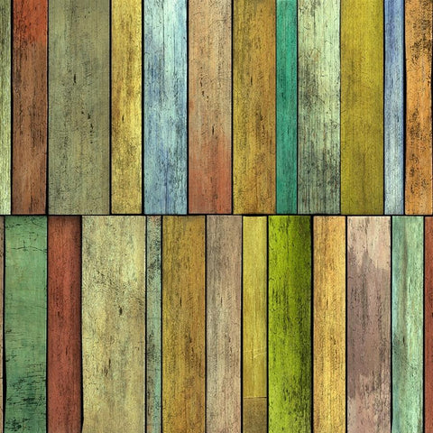 Rustic Wood Photo Backdrop - Multicolor Stripe Barnwood Backdrops vendor-unknown 